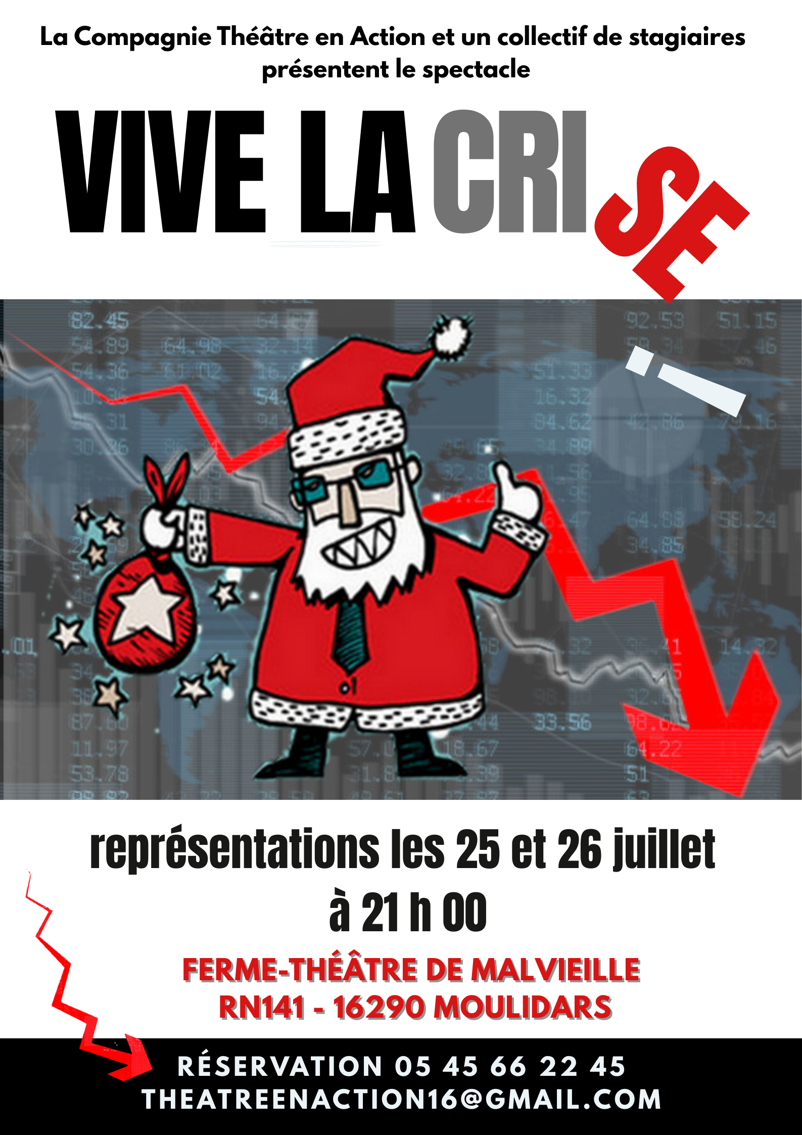 Affiche Vive La Crise - Théâtre en Action